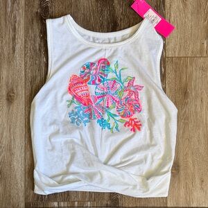 Lilly Pulitzer Luxletic Greer Tank Top in the "Shell Me Something Good" S